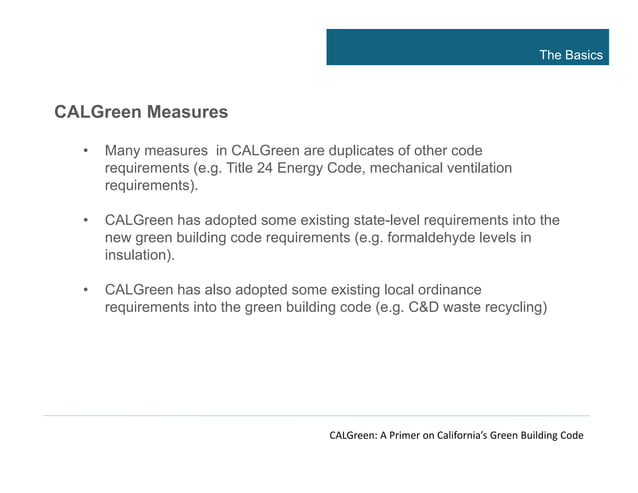 CALGreen: A Primer on California's Green Building Code | PPT