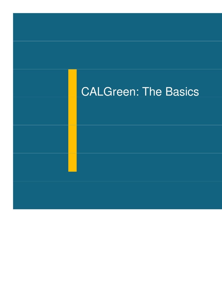 Cal Green Building Code Cal Green Building Code