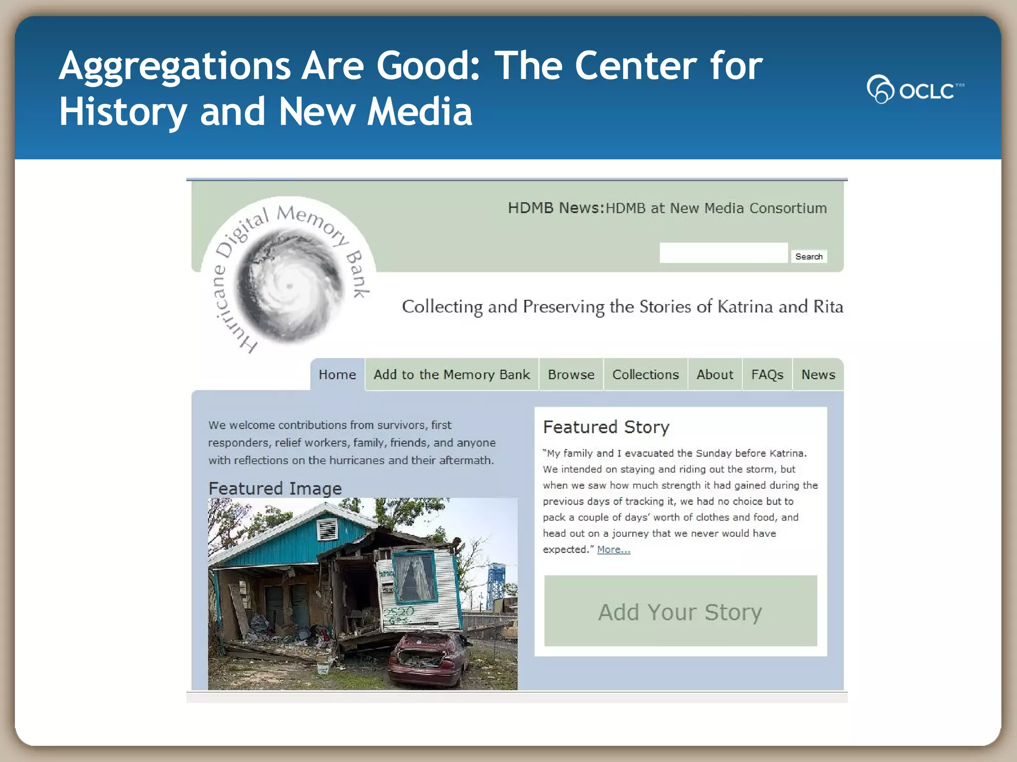 Aggregations Are Good: The Center for History and New Media 