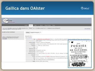 Gallica dans OAIster 