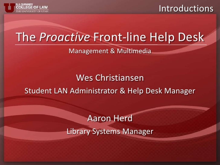 Help Desk Management Multimedia