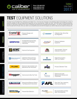 Caliber Test & MEasurement Rental Catalog | PDF