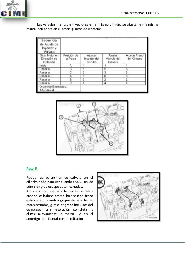 Calibracion de valvulas