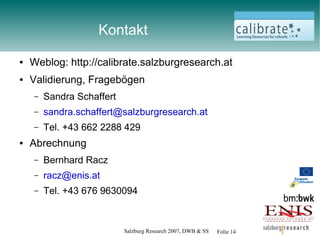 Calibrate Validation Austria - Meeting in Eisenstadt