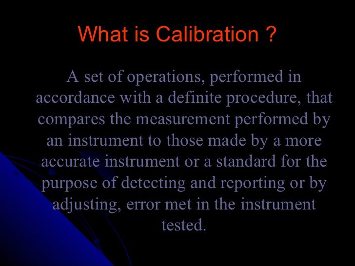 Calibration