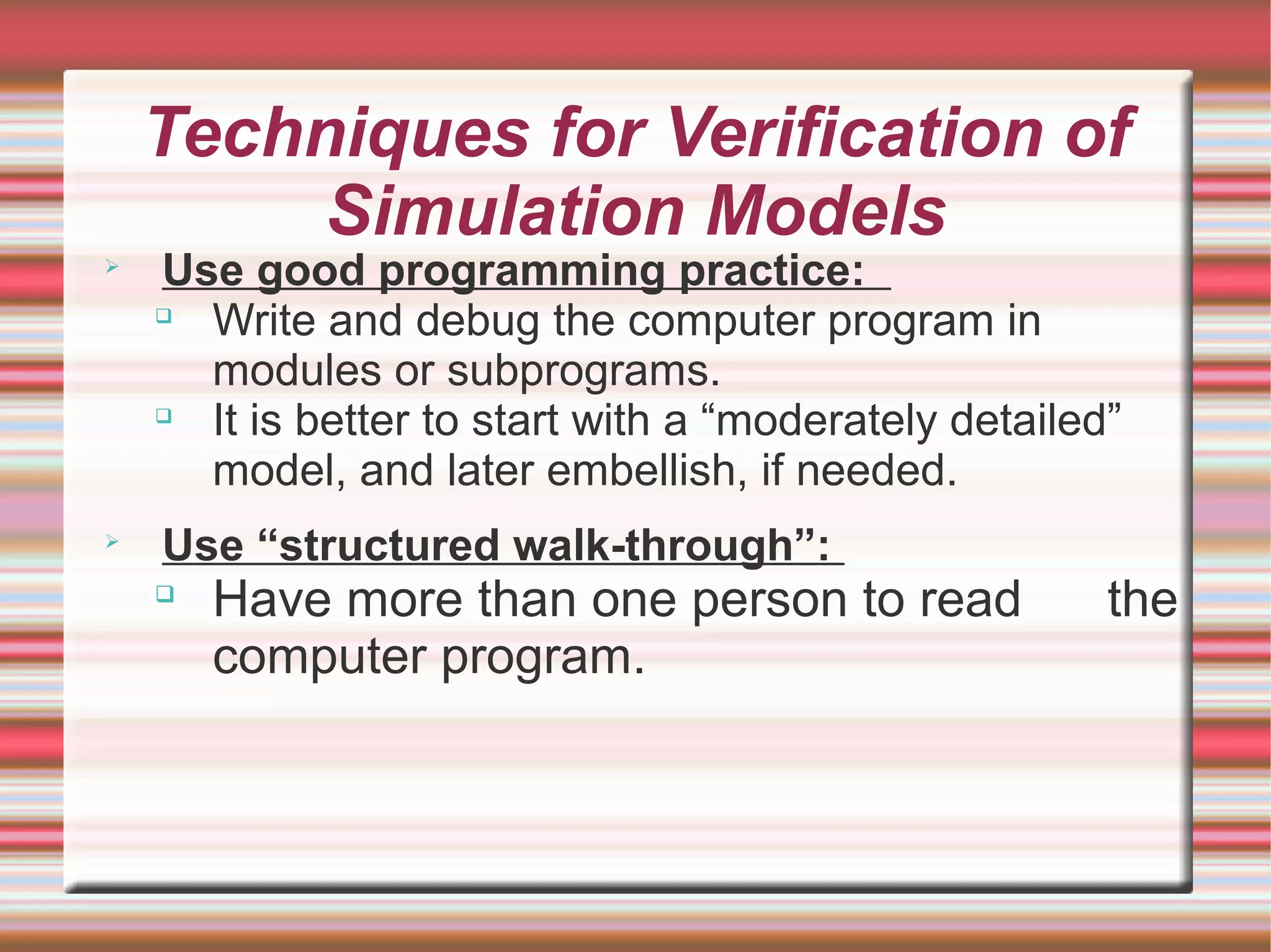 Calibration and validation model (Simulation ) | PPT