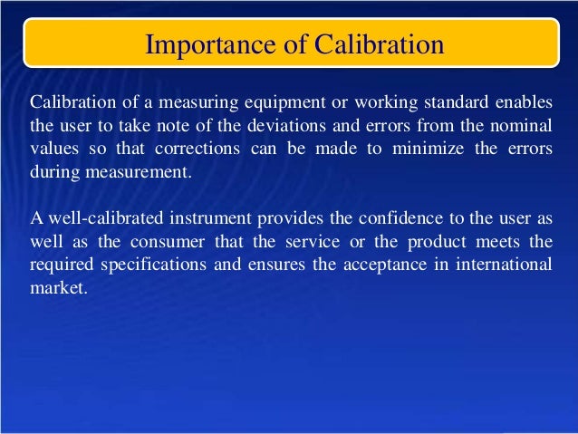 Calibration Calibration