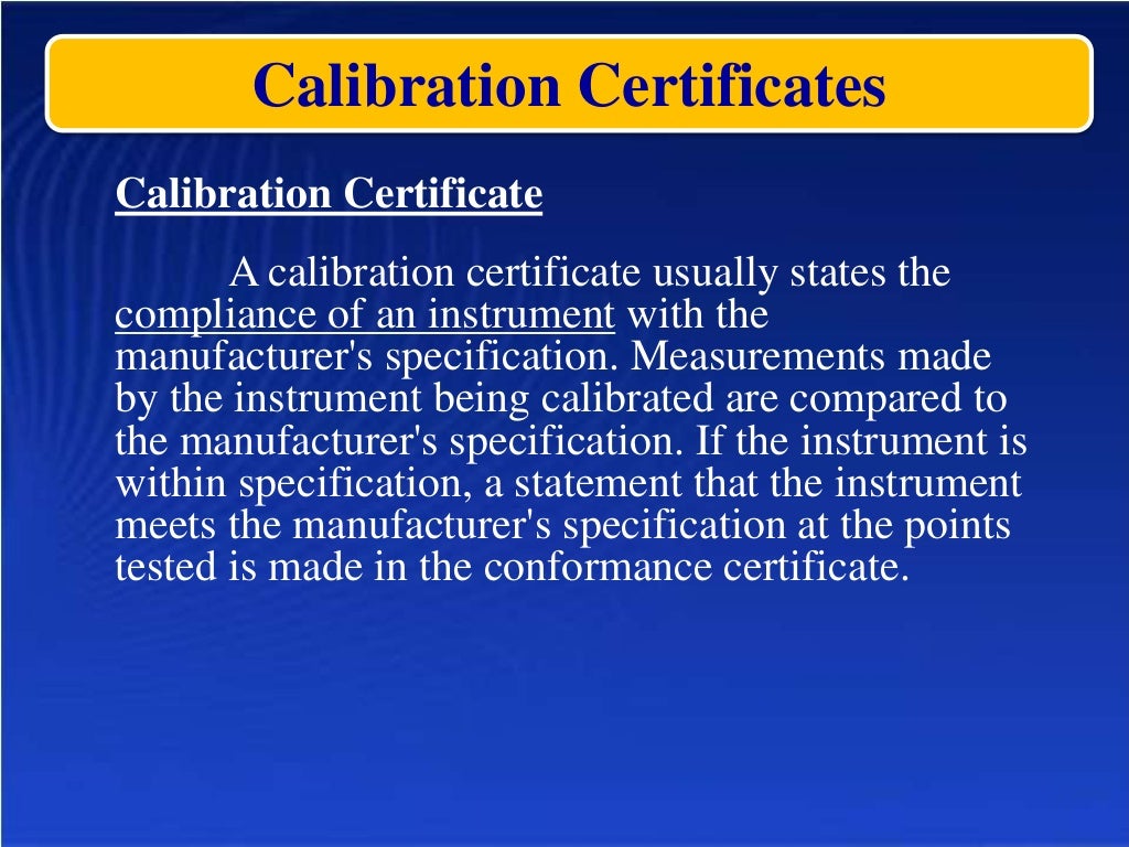 Calibration