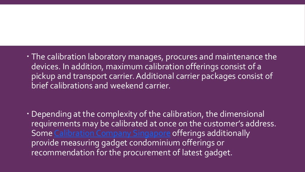 Best Certified calibration laboratory Singapore