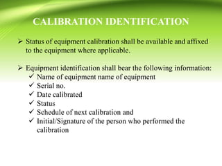Calibration and Qualification | PPTX