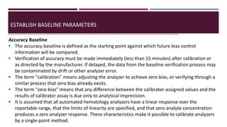 Calibration and Quality controls of automated hematology analyzer | PPTX
