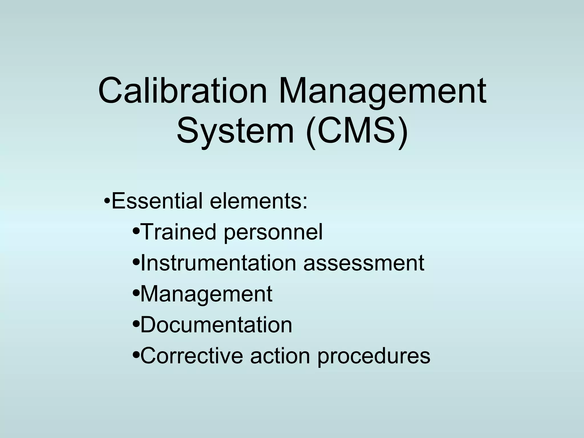 Calibration management system | PPT