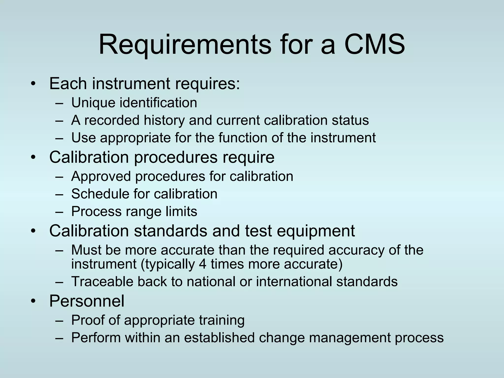 Calibration management system | PPT