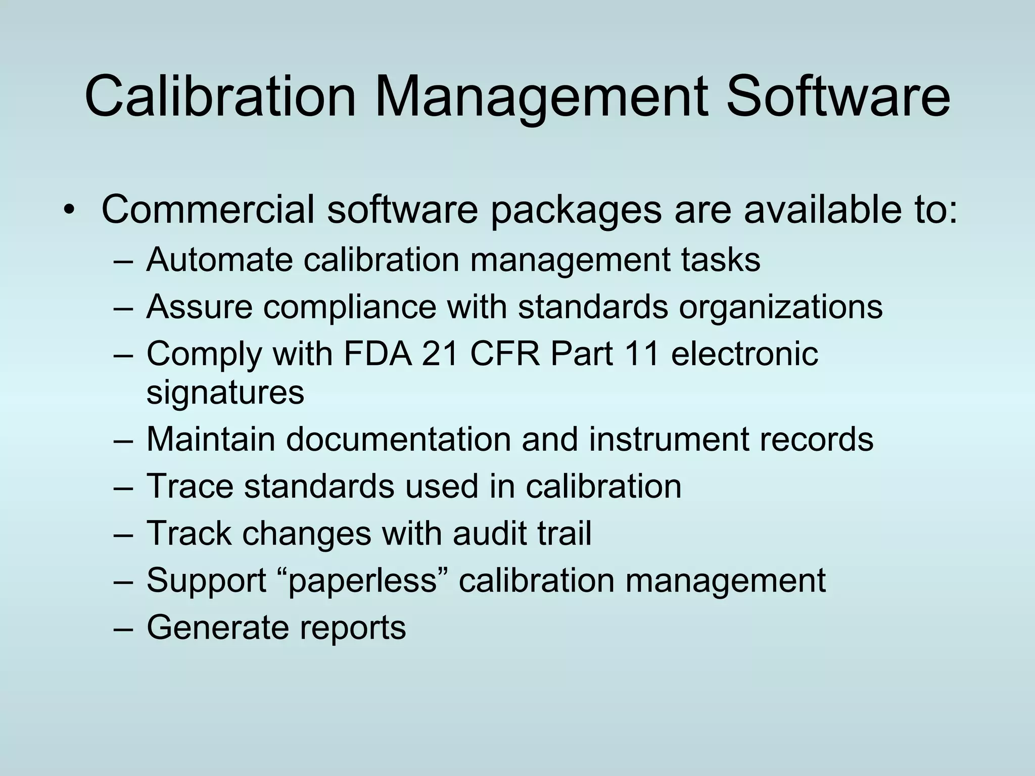 Calibration management system | PPT