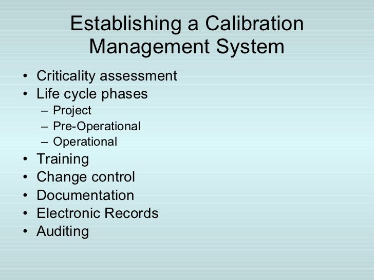 Calibration management system
