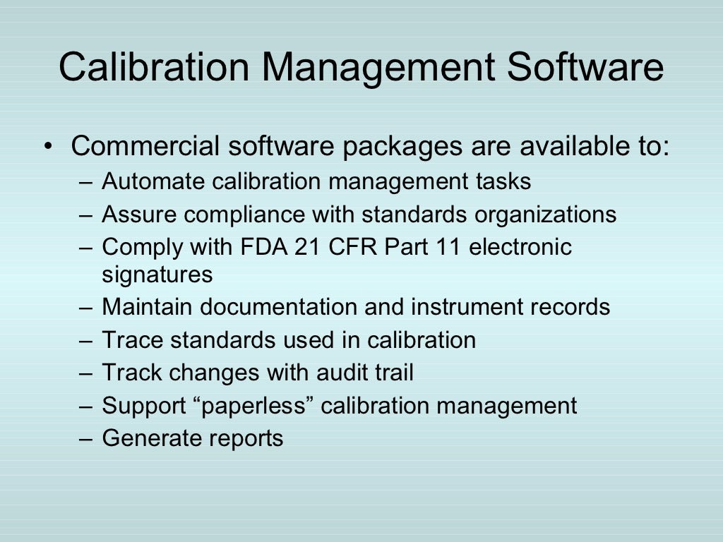 Calibration management system