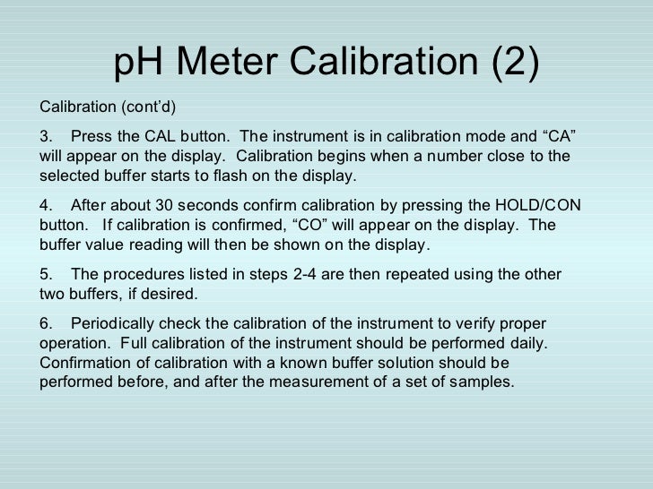 calibration management system how to calibrate a ph meter
