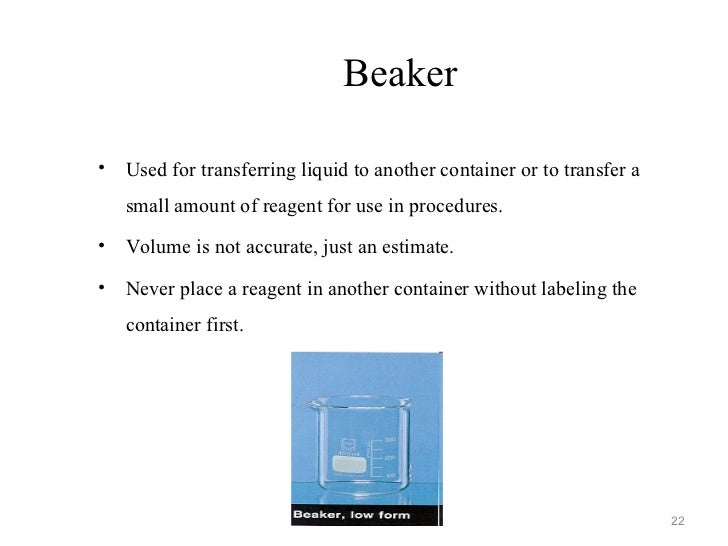 Calibration of glassware