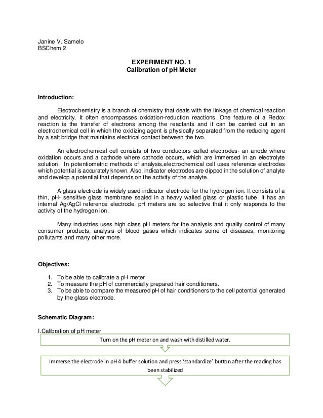 Calibration of pH meter