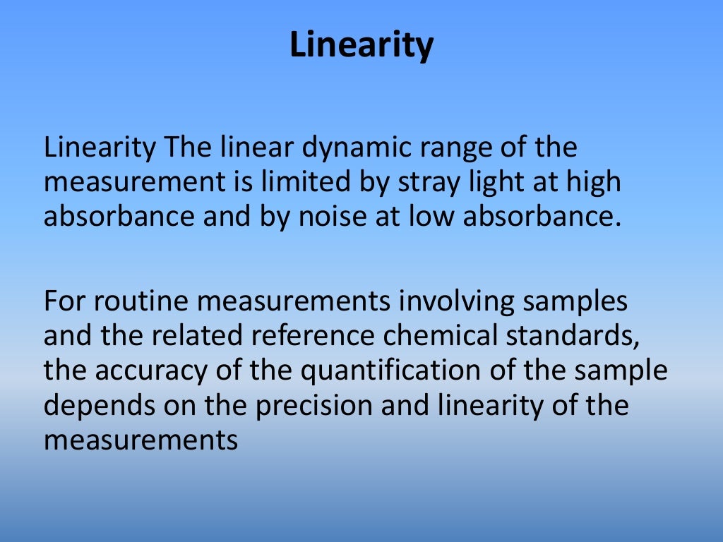 Calibration of spectrophotometer