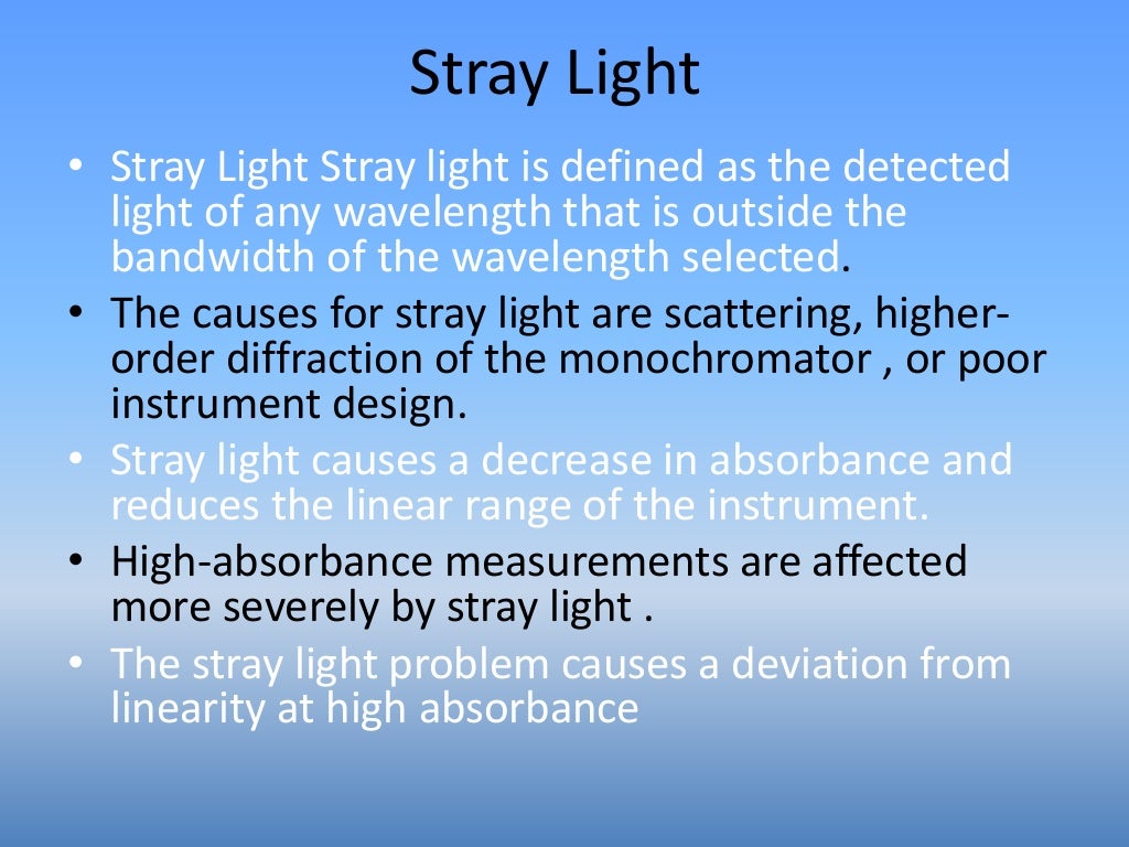 Calibration of spectrophotometer