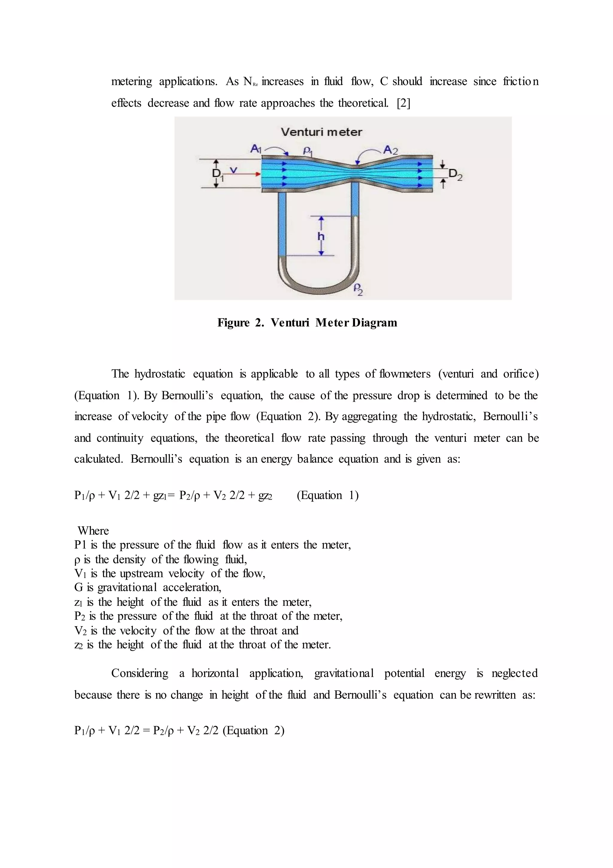 Calibration of venturi and orifice meters | DOCX