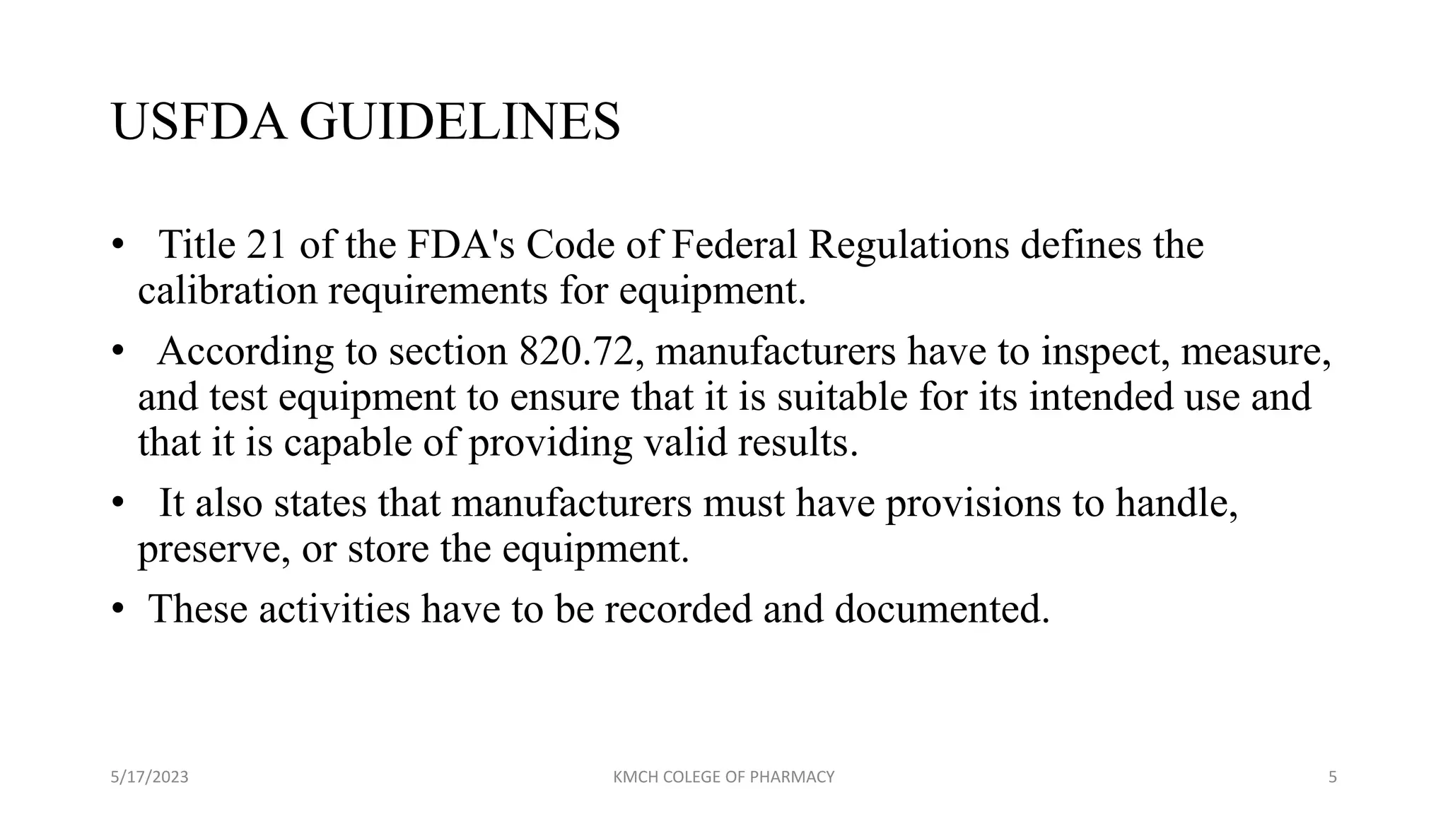 CALIBRATION PROTOCOL AS PER USFDA GUIDELINES.pptx