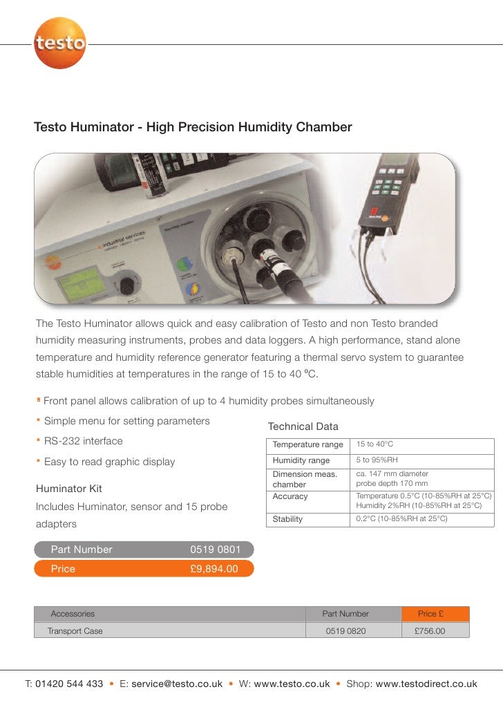 Calibration services brochure 2011