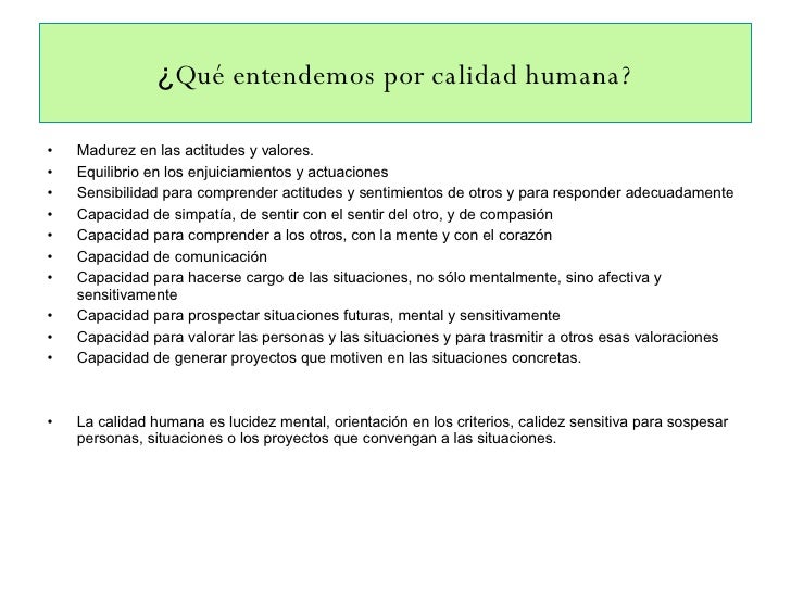 Calidad Humana