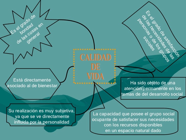 Calidad de vida mapa concepto