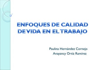 Paulina Hernández Cornejo Anayancy Ortíz Ramírez  