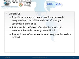 Políticas públicas para el aseguramiento de la Calidad en Enseñanza ...