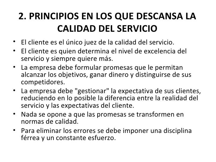 Calidad en el servicio