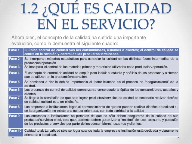 Calidad en el servicio