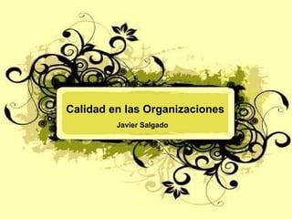 Calidad en las Organizaciones Javier Salgado 