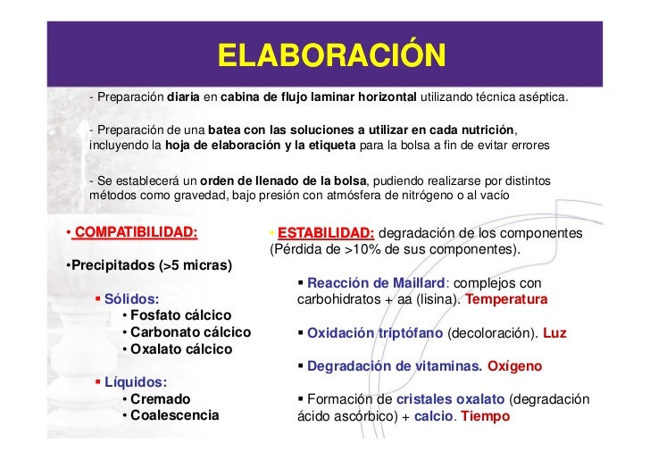Calidad en la Prescripción de la Nutrición Parenteral Total Calidad en la Prescripción de la Nutrición Parenteral Total