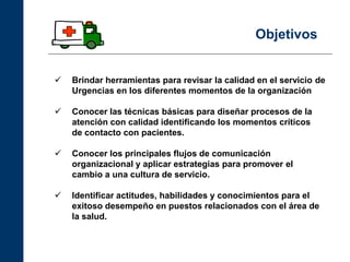 Calidad en servicios de salud urgencias | PDF