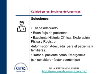 Calidad en servicios de salud urgencias | PDF