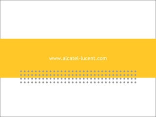  | Calidad de Experiencia en Servicios Multimedia sobre IP www.alcatel-lucent.com www.alcatel-lucent.com 