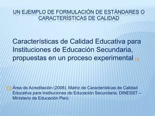 Sistema Nacional de Evaluación, Acreditación y Certificación de la Calidad Educativa.Ley del Sistema Nacional 28740 /Ente RectorÓrganos OperadoresObjetivosConsejo Superior del SINEACEIPEBA (EBR-EBA)CONEACES (Superior no universitaria)CONEAU (Superior Universitaria)Asegurar los niveles básicos de calidadBásicaSuperior