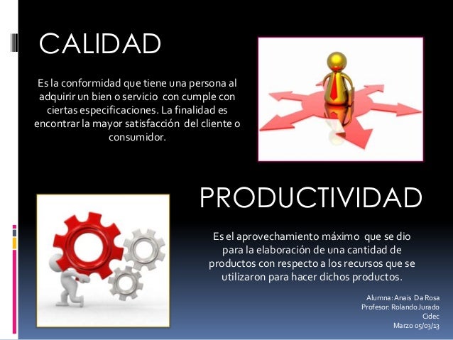 Calidad y productividad