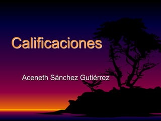 Calificaciones
Aceneth Sánchez Gutiérrez
 