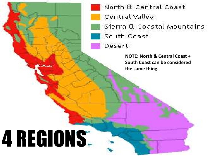 Regions Of California Map - California 2 728