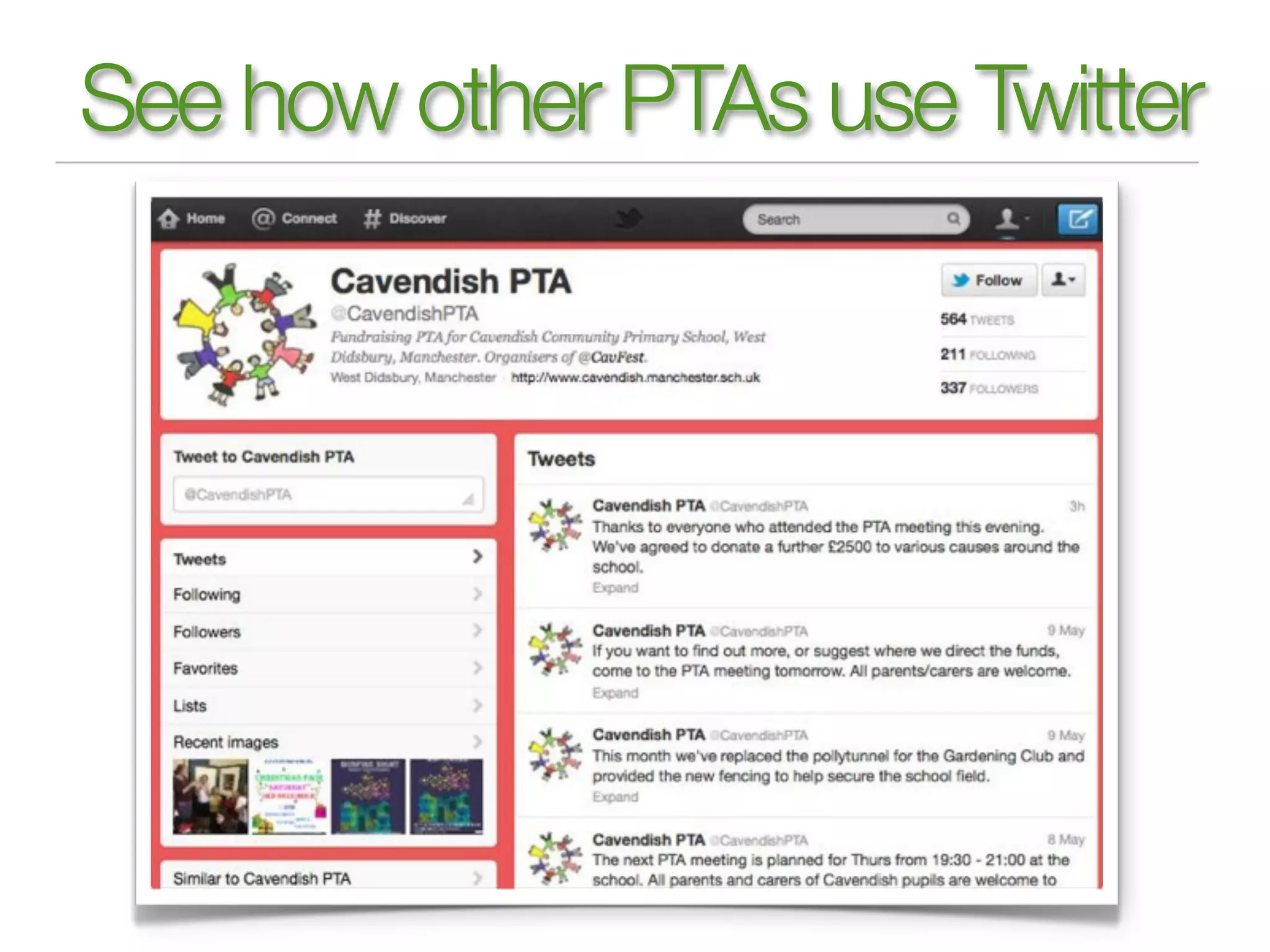 See how other PTAs use Twitter
 