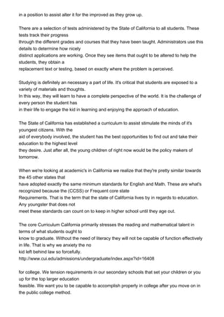 Core Curriculum California: What exactly is The Core Curriculum? | PDF