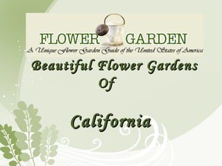 Beautiful Flower Gardens Of

       California
 