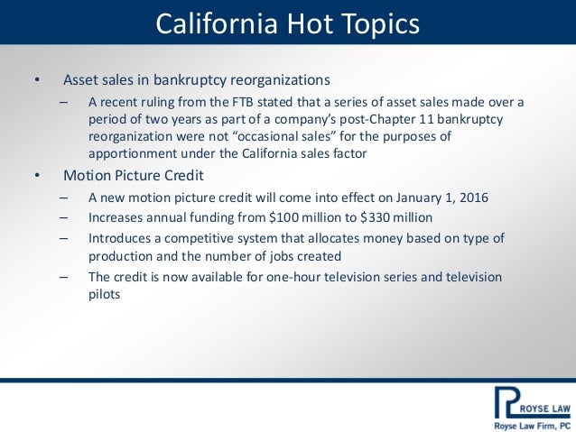 california incentives and multi state tax issues webinar slides ftb form 3840