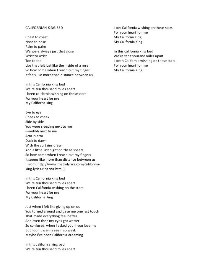 Californian king bed