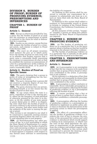 California penal code and evidence code 2014