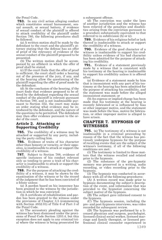 California penal code and evidence code 2014